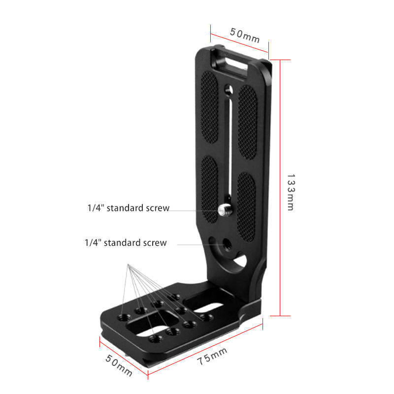 Aluminum Camera Arca Swiss Universal Camera Vertical Shooting L Plate Base Quick Release L Bracket Holder for Camfi Camera