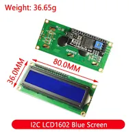 Módulo de Pantalla Azul Verde para Arduino 0802 1602 2004 12864 LCD, Pantalla de Caracteres UNO R3 Mega2560, Interfaz PCF8574T IIC I2C