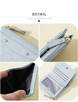 Dompet Wanita Pendek Baellerry Model Terbaru, Dompet Lipat Tipis untuk Wanita dan Remaja Putri, Dompet Koin dengan Ritsleting, Bahan Kulit PU