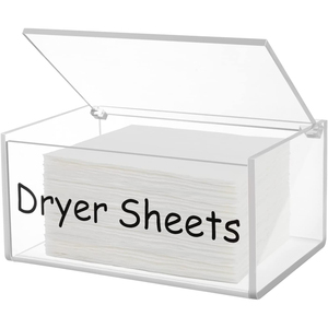 Distributeur de feuilles de séchage transparent, boîte de rangement pour tissus, adoucissant, acrylique, support pour la buanderie - Product Image 2
