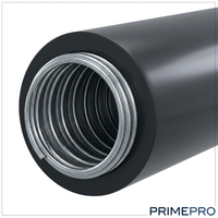 PRIMEPRO Conducto Metálico Flexible Hermético de 3/8"-3/4", Acero Galvanizado con Revestimiento de PVC, Resistente a los Rayos UV y a la Corrosión para HVAC/Solar