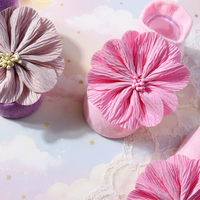 Set Bando Bunga Bayi, Penutup Kepala Bayi Baru Lahir, Perlengkapan Foto Bayi Usia Satu Bulan