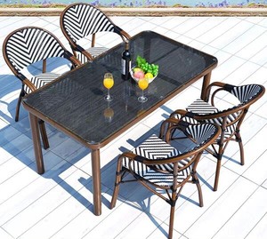 XY miglior caffè all'aperto per il tempo libero patio all'aperto sedia da giardino rattan tavolo e sedia combinazione - Product Image 4