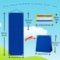 Calendario Visual para Niños, Tabla de Rutina Diaria para Autismo con 96 Tarjetas para Niños Pequeños, Hogar y Escuela