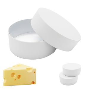 กล่องกระดาษแข็งสำหรับบรรจุภัณฑ์อาหาร กล่องใส่เค้ก กล่องใส่ชีสทรงกลม มีฝาปิด บุด้วยกระดาษฟอยล์อะลูมิเนียม - Product Image 2