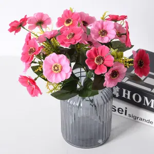 10 fiori di seta margherita fiori falso fiore di crisantemo artificiale per l'home Office Decor10