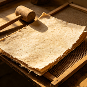 Mini Square Small Raw Bark Paper Great For Tiny Handcraft Mini Envelope Making Micro Ornament And DIY Scrap Embellishment - Product Image 1