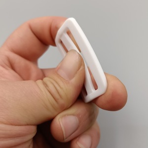 Boucles carrées en plastique blanc, réglables sur trois positions, pour accessoires de sac - Product Image 2
