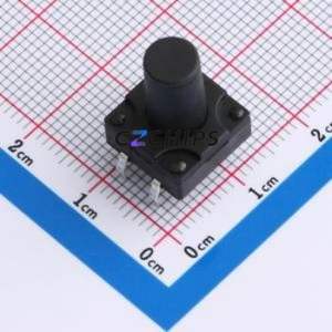 TSW12111-160B511BA Tactile Switch Through hole-4P,11.7x11.5mm Switch Single Pole Single Throw Round Button 2.8N 11.7mm - Product Image 1