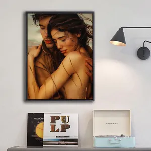 Pintura digital a óleo para amantes nuas, desenho sexy feito à mão em tela, artesanato DIY para decoração de paredes e casas, desenhos por números