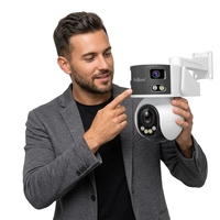 Caméra de surveillance Srihome SH055C 8MP à trois objectifs ultra grand angle avec liaison rotative à 180° °   Système de caméra IP CCTV panoramique PTZ