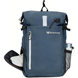 Sac de pickleball Smartwa28L, sac à dos de tennis imperméable en PU avec compartiment pour chaussures - Product Image 1