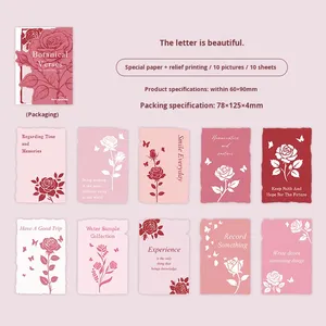 GF 10 feuilles Good Day Beautiful Day Grass Poetry Embossed 3D Artistic Journal Decoration Material Eco-friendly Sticky <span class=keywords><strong>Notes</strong></span> - Product Image 6