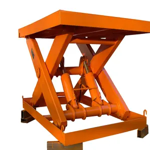 Hot 10 ton Electric Scissor Stationary Lift Platform for Warehouse Cargo Fixed hydraulic mini Three scissor lift platform table