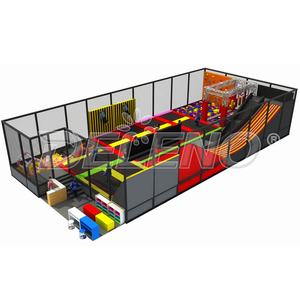 Gran Parque <span class=keywords><strong>de</strong></span> Trampolín Interior para Niños y Adultos Área <span class=keywords><strong>de</strong></span> Salto con Foam Pit Ninja Course - Product Image 1