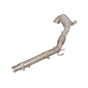 Collecteur d'échappement avant isolé en acier inoxydable à haut débit pour VW Golf GTI MK8 2.0T, pot catalytique 200 cellules pour amélioration de puissance - Product Image 1