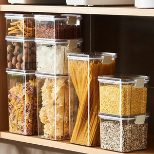 Oferta Especial: Contenedores de Almacenamiento de Alimentos de Plástico PET Verticales, Sellados y Transparentes, en 5 Tamaños, Ideales para Especias y Accesorios de <span class=keywords><strong>Cocina</strong></span> - Product Image 5