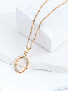 Ciondoli Alfabetici Personalizzati all'Ingrosso Placcati Oro 18K con Zirconia Cubica per Creazione Gioielli - Dijes Collar De Letras - Product Image 4