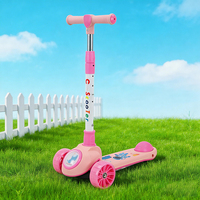 Trottinette pour tout-petits Canton Fair 2026, design pliable, trois roues, corps en plastique, hauteur réglable, trottinette légère pour enfants