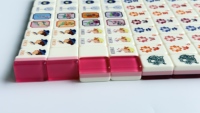 KEYE 03 Ensemble de Mahjong portable en acrylique résistant à l'eau, de luxe moderne américain, écologique, pour 4 joueurs, pour le divertissement et les jeux de casino