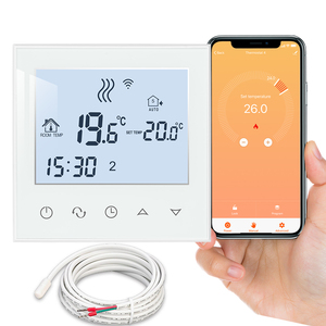 Beok Tuya WiFi 16A Chauffage électrique Thermostat <span class=keywords><strong>de</strong></span> pièce intelligent avec <span class=keywords><strong>sonde</strong></span> <span class=keywords><strong>de</strong></span> sol externe - Product Image 1