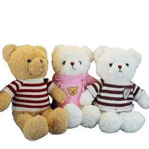 Muñecas al por mayor juguetes de peluche regalos muñecas de tela regalos de cumpleaños juguetes suéter de punto oso de peluche juguetes para niños