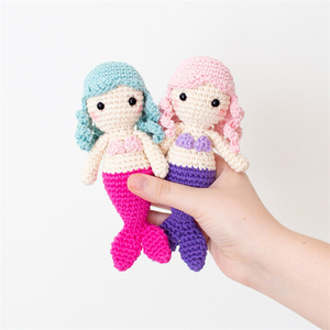 Amigurumi ตุ๊กตานางเงือกลายถัก,ตุ๊กตานางเงือกตัวน้อยโครเชต์มือตุ๊กตานาง<span class=keywords><strong>เงือก</strong></span>ยัดไส้สัตว์ - Product Image 2