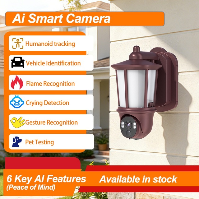 Waterproof Floodlight 2 in 1WiFi CCTV PTZ Camera Yoosee Outdoor Wireless Security WiFi PTZ IP Camera  Garden Light Camera