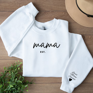 Felpa Mama personalizzata con ricamo frontale nomi personalizzati sulle maniche ODM flanella per la primavera - Product Image 3