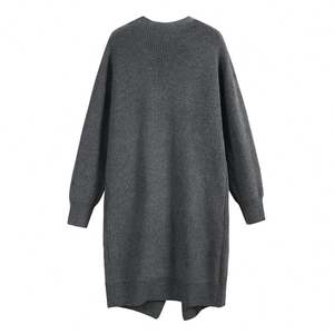 เสื้อคาร์ดิแกนยาวดีไซน์ใหม่ปี 2026 สำหรับผู้ชาย เสื้อถักคาร์ดิแกนยาวคลุมเข่า เสื้อคลุมฮิปฮอป เสื้อยืดตัวยาว - Product Image 3