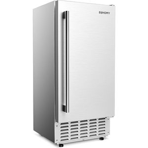 EUHOMY Máquina de hielo bajo encimera de 66 lb/día, empotrable y independiente con drenaje por gravedad y autolimpieza - Product Image 1