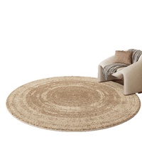 Tapis de salon en fausse fourrure de cachemire, design simple, style minimaliste, facile d'entretien, grande surface, tapis rond pour canapé et table basse