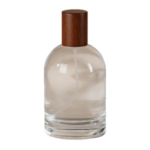 Venta al por mayor de botellas de perfume de lujo personalizadas de 30ML, 50ML, 100ML, de vidrio transparente con pulverizador, tapa de madera y serigrafía, para difusores de varillas. - Product Image 5