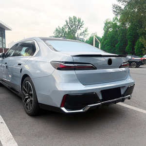 Bmw Rear Spoiler Piano <b>Black</b> Carbon Fiber Texture For 7 Series I7 G70 G73 2023+ Ducktail <b>Trunk</b> Lip - Product Image 3