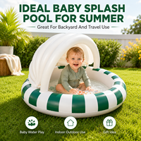 Aufblasbarer Babypool mit Sonnenschutz-Überdachung, Runde Weichboden-PVC-Konstruktion für Private-Label-Programme