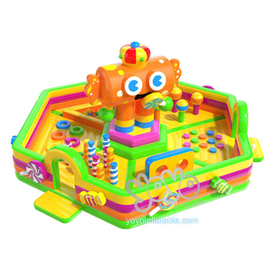 Centro de Juegos Inflable Sugar Rush, Tobogán Gigante con Forma de Cupcake, Estructuras de Resbaladillas de Helado, Bosque de Bastones de Caramelo, Juegos Inflables - Product Image 2