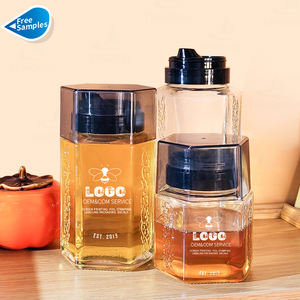 Bouteille de miel pot spécial en verre bouteille à bouche qui fuit de haute qualité 200ml 250ml 360ml 500ml ménage <span class=keywords><strong>épaissi</strong></span> verre hexagonal miel j - Product Image 2