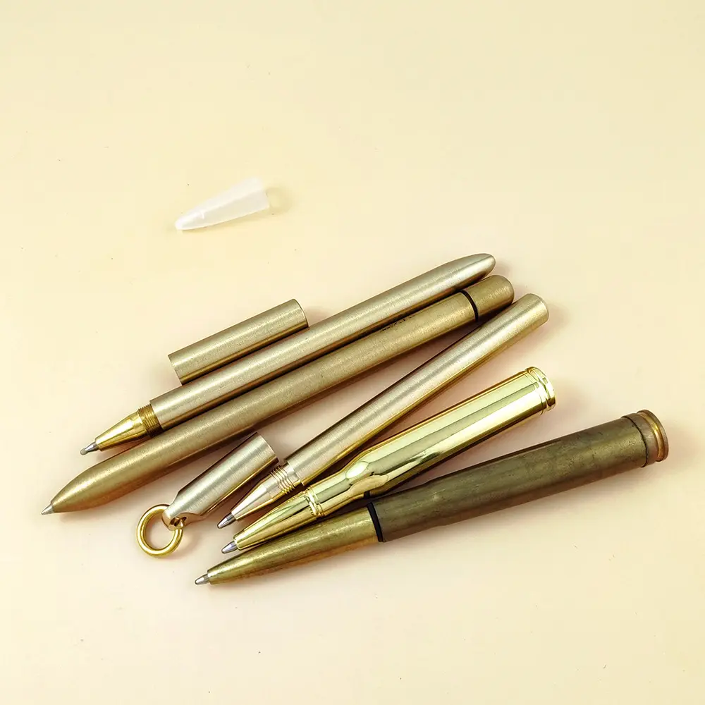 真鍮ペン高精度軍用宇宙銅宇宙飛行士弾丸形状詰め替え可能