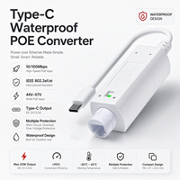 Convertisseur PoE étanche Type-C pour caméra de sécurité et caméra IP PoE