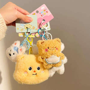 Porte-clés en peluche en gros, cadeaux promotionnels, breloques de sac, design de personnage, mini jouet en peluche doux Kawaii, porte-clés en peluche personnalisé mignon - Product Image 3