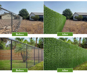 Cerca de Alambre con Césped <span class=keywords><strong>Artificial</strong></span> de Plástico para Exteriores, Césped para Jardín, Paisajismo, 100% de Protección UV, Color - Product Image 3