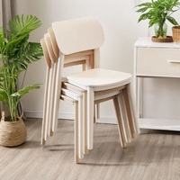 Chaise de salle à manger en plastique, minimaliste et moderne, avec dossier confortable et épaissi, pour usage domestique et commercial
