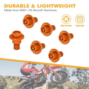 NiceCNC-tornillos de protección de horquilla delantera, pernos para KTM <span class=keywords><strong>250</strong></span>, 300, 350, 450, 500, SXF, XC, EXC, 2000, 2020, 2021, <span class=keywords><strong>2022</strong></span>, M6 X 12, 6 uds. - Product Image 3