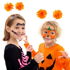 Groothandel Custonm Pom Pom Hoofdband Halloween Hoofd Bopper Pom Party Accessoire Voor Vrouwen Volwassenen Kinderen