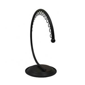 현대식 이동형 반원형 금속 브라 진열대 (분리 가능한 상단 선반 포함) - Product Image 3