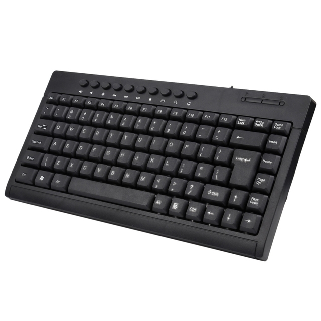 Factory KB-301A English Version Multimedia Notebook Mini Wired Keyboard