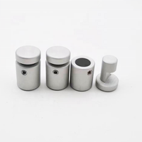 Supports latéraux professionnels en aluminium Walron, finition chromée/satinée, diamètre 16 mm x 19 mm, modèle WAS-1619E-ST