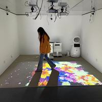Projecteur interactif d'intérieur, système de projecteur interactif, ouverture de décoration, pour mur de mer, de fleurs romantiques Immersive