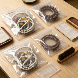 Bolsas de PVC Transparente con Cierre Hermético Antideslustre, Bolsas de Plástico Gruesas Reutilizables para Guardar Pulseras, Cuentas, Rosarios y Joyas - Product Image 6
