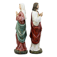 Sacré-Cœur de Marie et de Jésus-Christ Statue Ensemble Sculpture Catholique Dévotion Poly Résine Figurines Religieuses Personnalisées